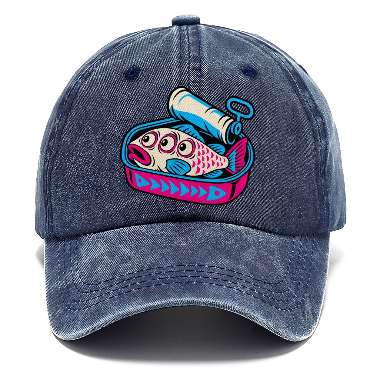 Three Eyed Sardine Tin Crazy Styles Classic Cap – Twilight Navy