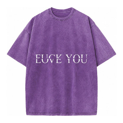 Fuck Love You Vintage T-shirt – Purple