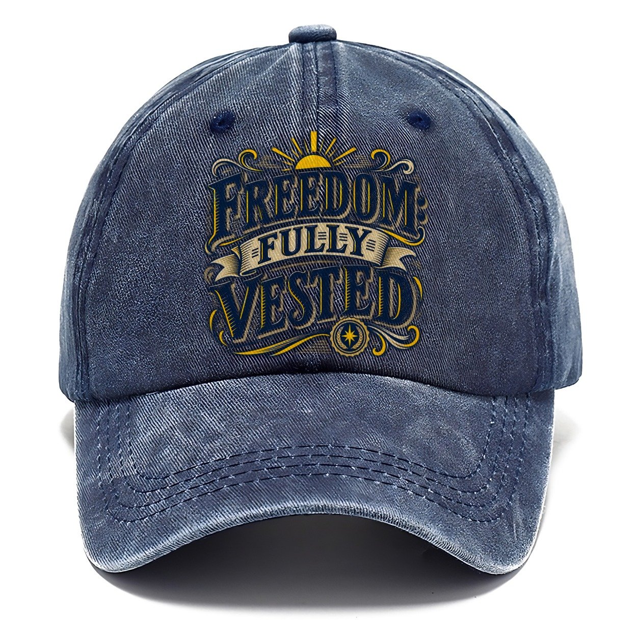 Freedom Fully Vested Retired Living Classic Cap – Twilight Navy