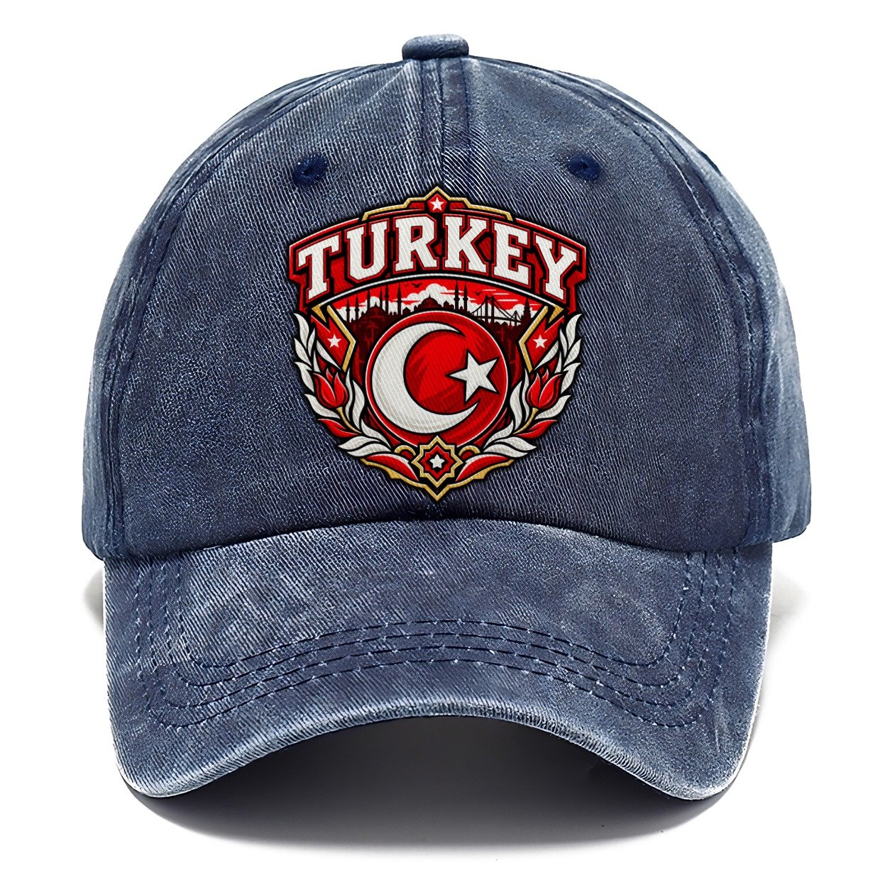 Turkey Retro Badge Country Logos Classic Cap – Twilight Navy