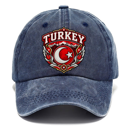 Turkey Retro Badge Country Logos Classic Cap – Twilight Navy