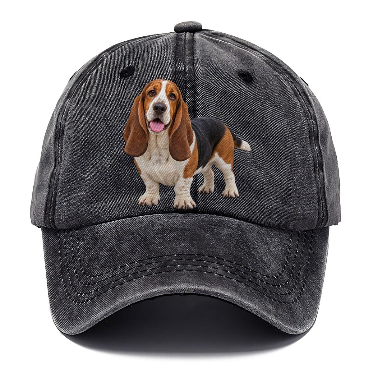 Basset Hound Standing Top Breeds Classic Cap – Graphite