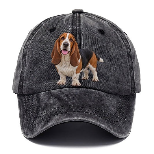 Basset Hound Standing Top Breeds Classic Cap – Graphite