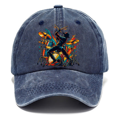 Drum Kit Icon Music Instruments Classic Cap – Twilight Navy