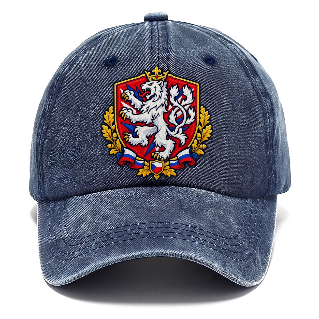 Czech Republic Heraldic Crest Country Logos Classic Cap – Twilight Navy