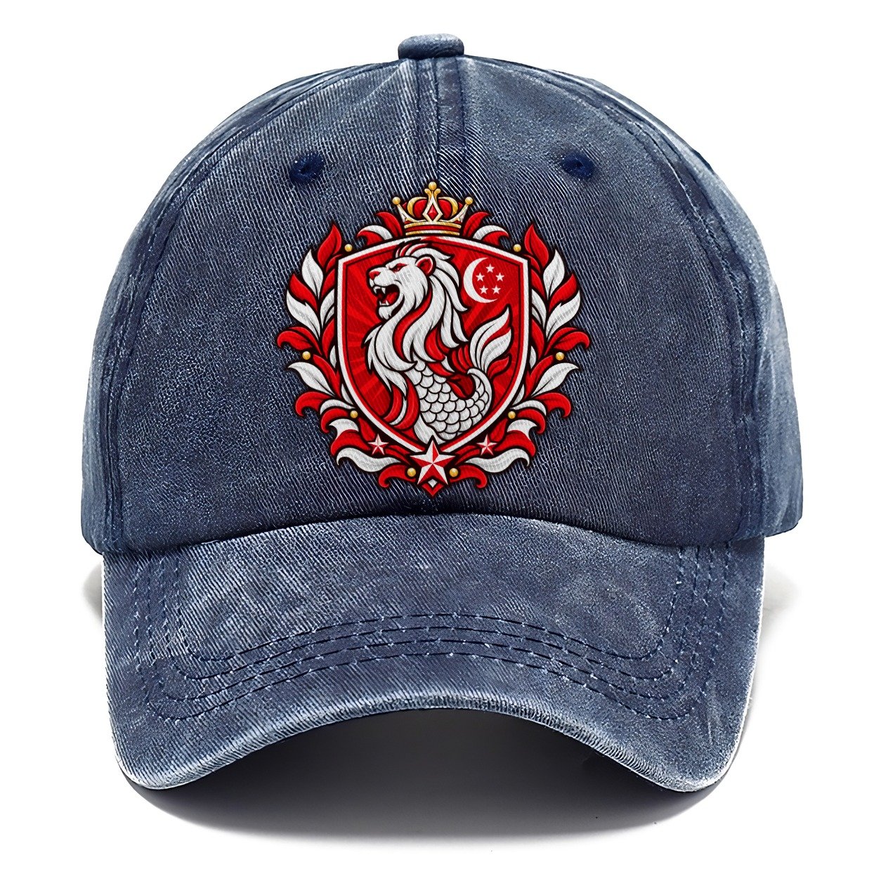 Singapore Heraldic Crest Country Logos Classic Cap – Twilight Navy
