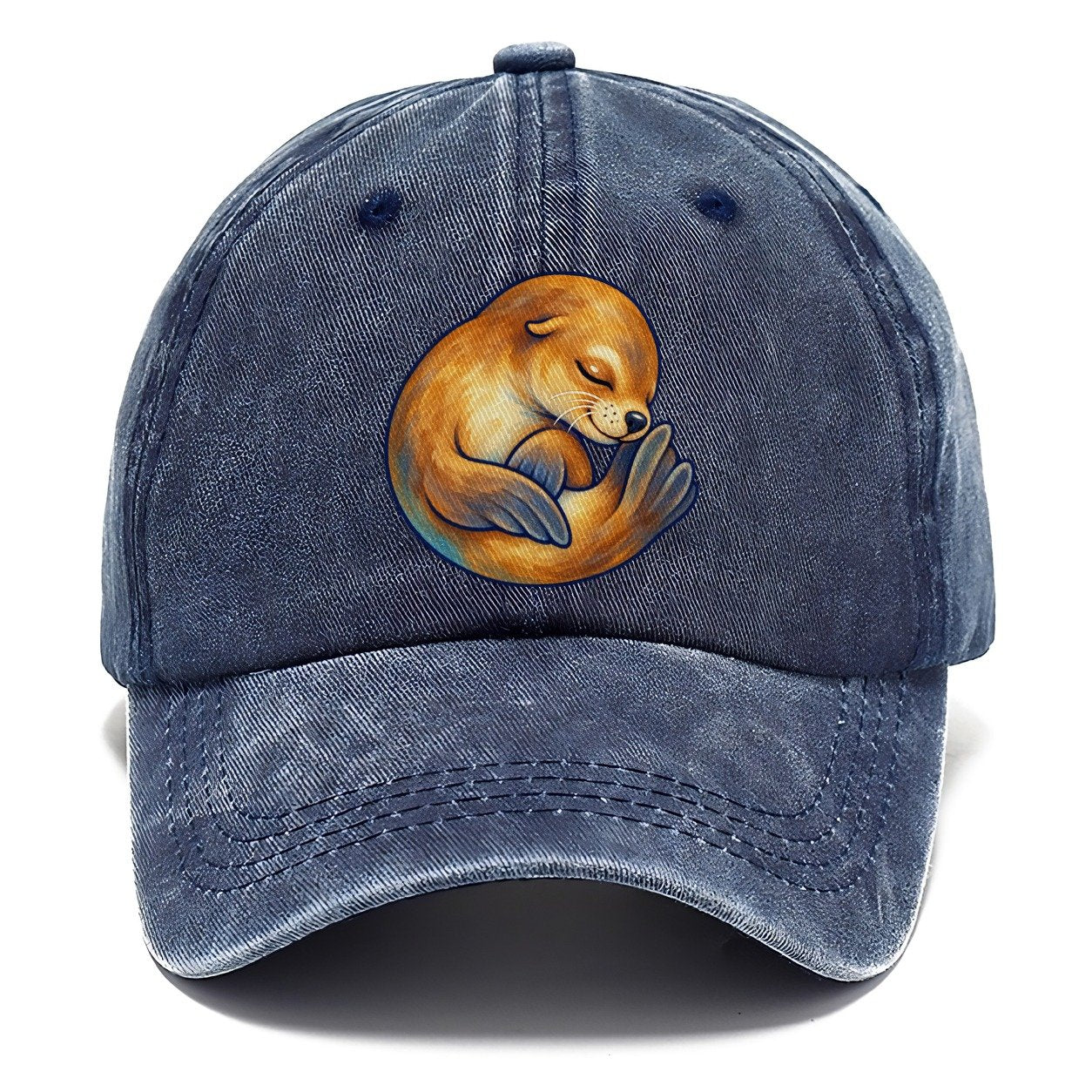 Sea Lion Curled Nap Sea Sprite Classic Cap – Twilight Navy