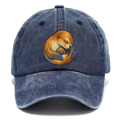 Sea Lion Curled Nap Sea Sprite Classic Cap – Twilight Navy
