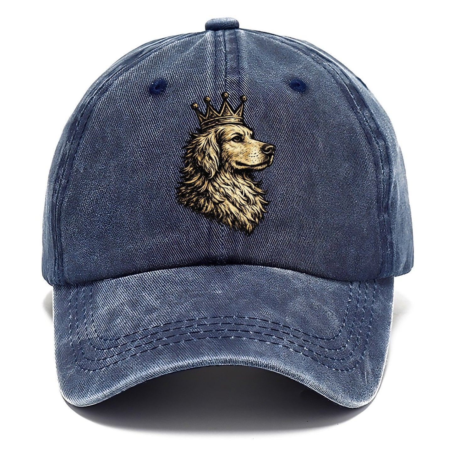 Golden Retriever Crown Portrait Classic Cap – Twilight Navy