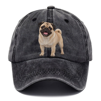 Pug Standing Top Breeds Classic Cap – Graphite