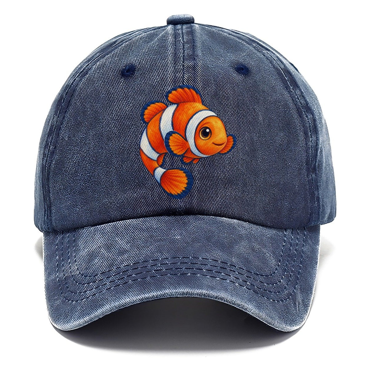 Clownfish Crescent Swim Sea Sprite Classic Cap – Twilight Navy