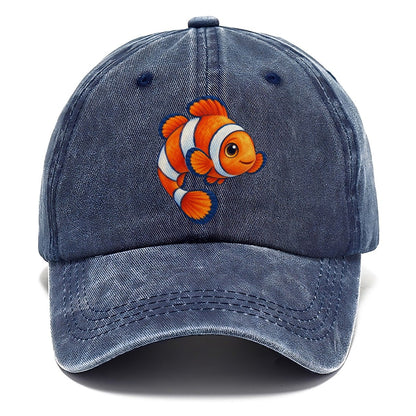 Clownfish Crescent Swim Sea Sprite Classic Cap – Twilight Navy