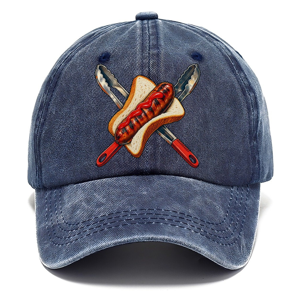 Sausage Sizzle Bread And Tongs Australia Cultural Icons Classic Cap – Twilight Navy