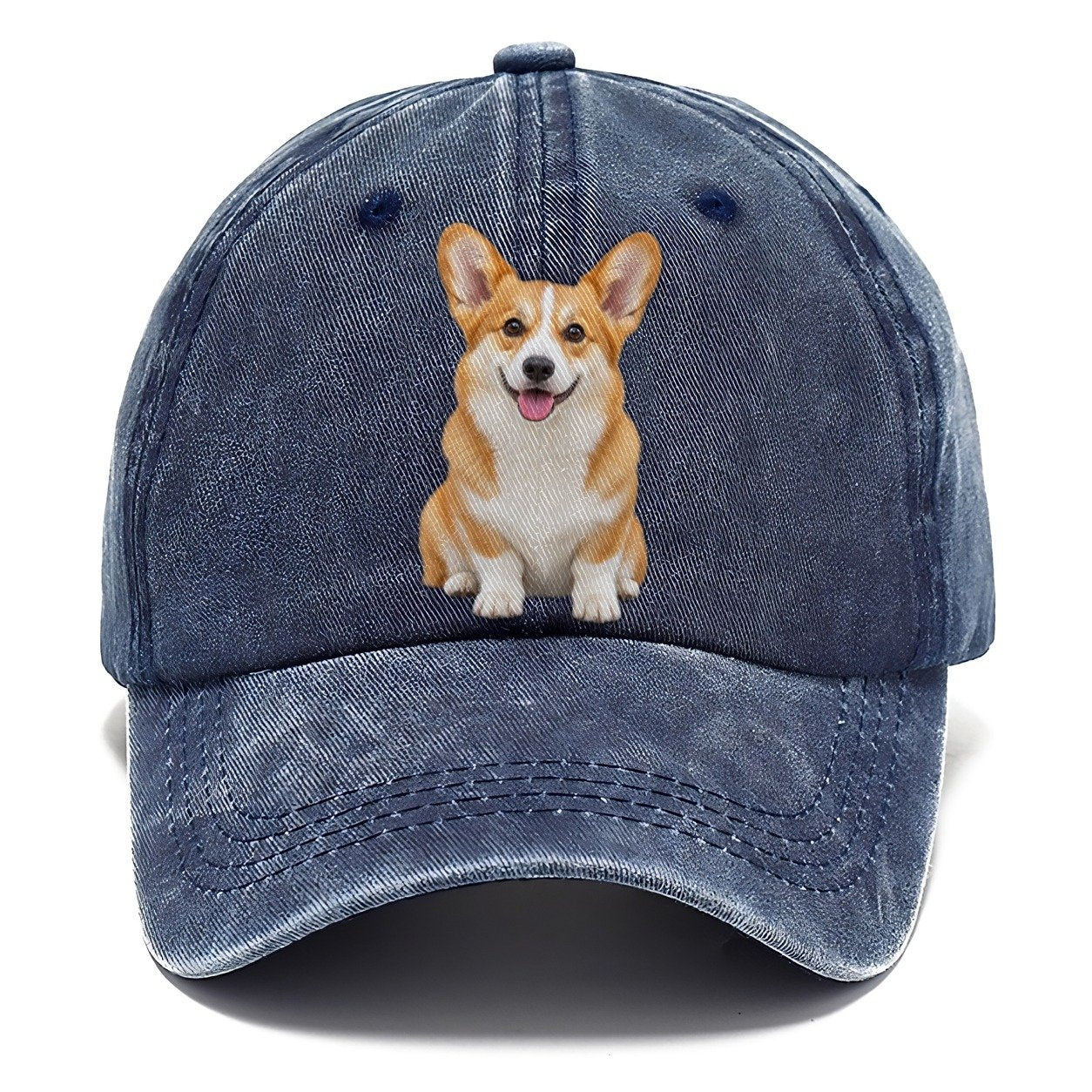 Pembroke Welsh Corgi Sitting Top Breeds Classic Cap – Twilight Navy