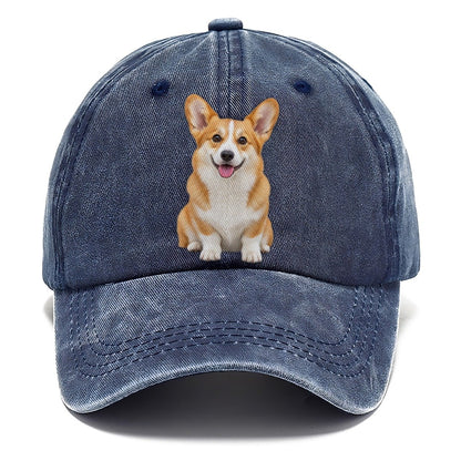 Pembroke Welsh Corgi Sitting Top Breeds Classic Cap – Twilight Navy