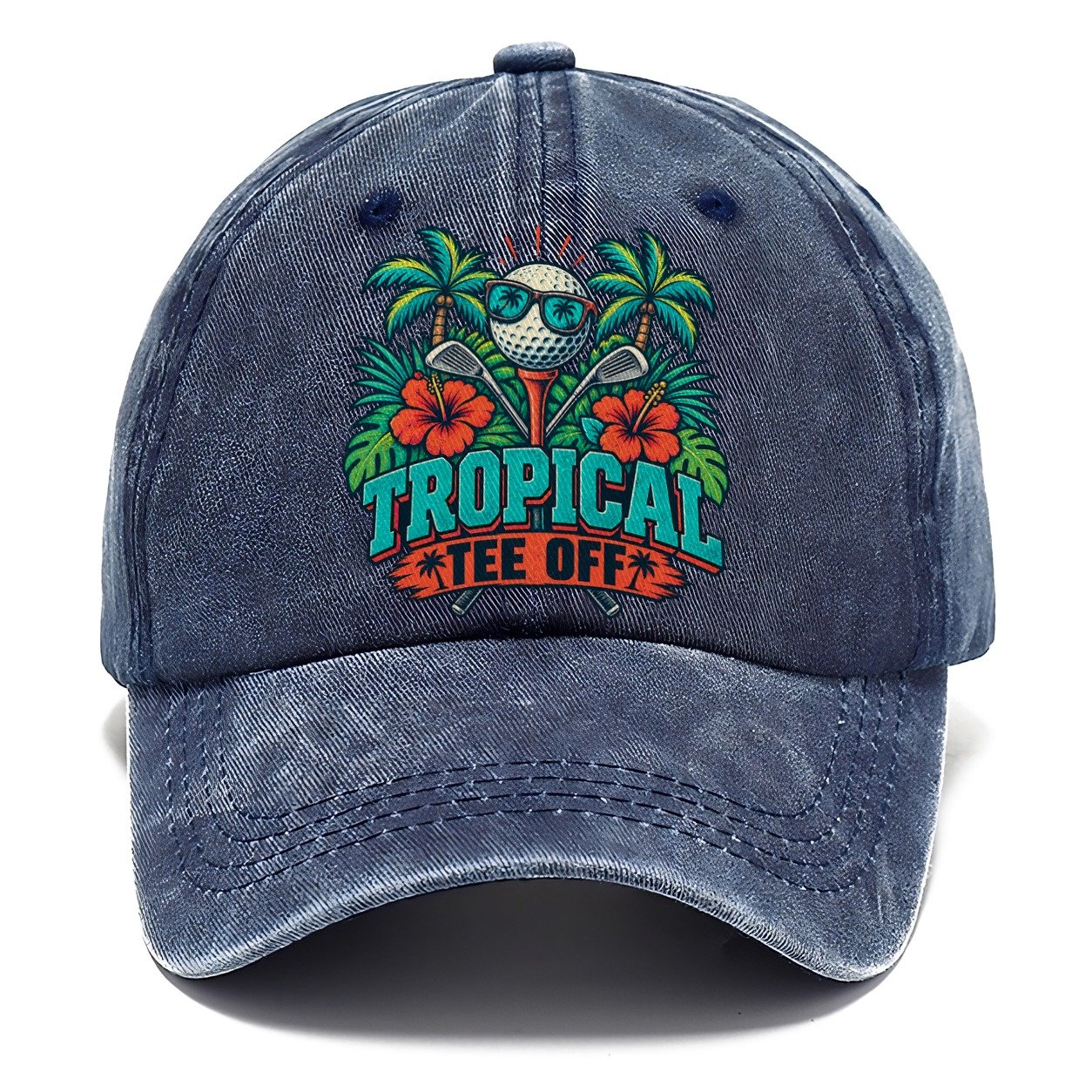 Tropical Tee Off Golf Life Classic Cap – Twilight Navy