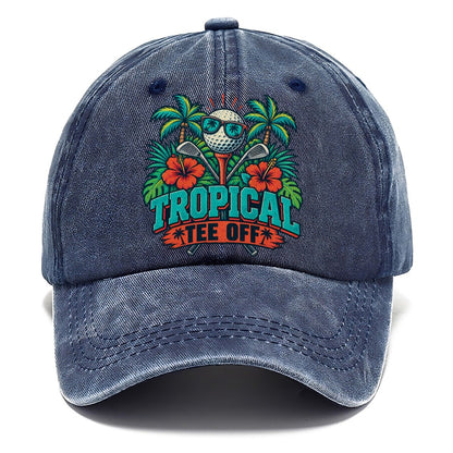 Tropical Tee Off Golf Life Classic Cap – Twilight Navy