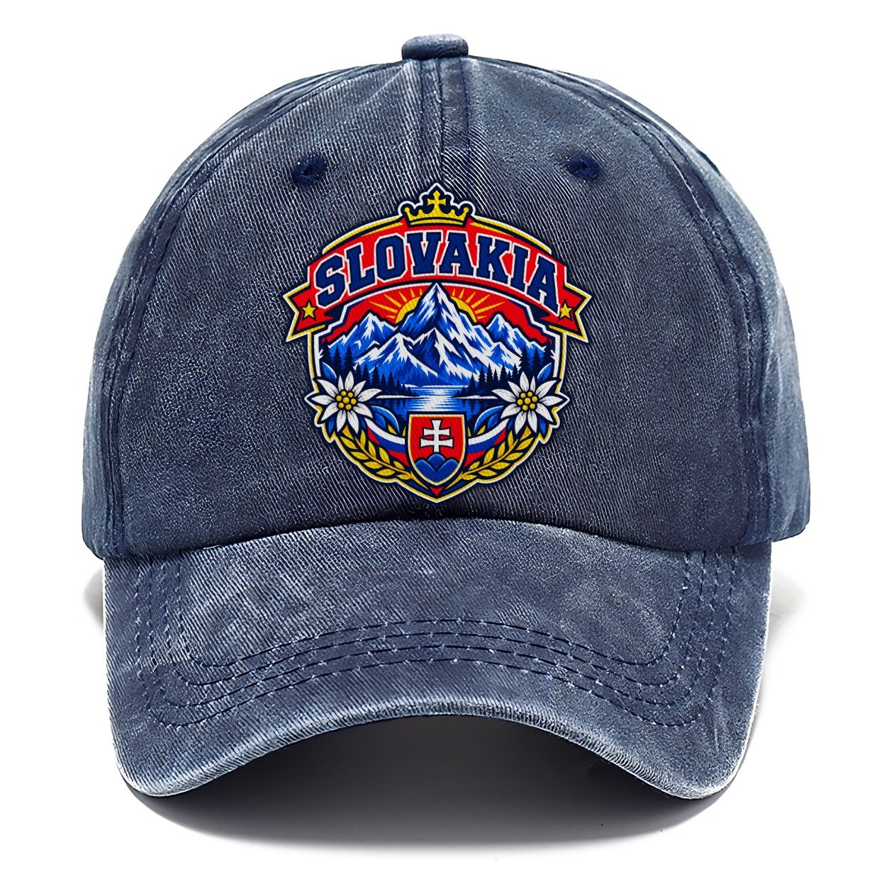 Slovakia Retro Badge Country Logos Classic Cap – Twilight Navy