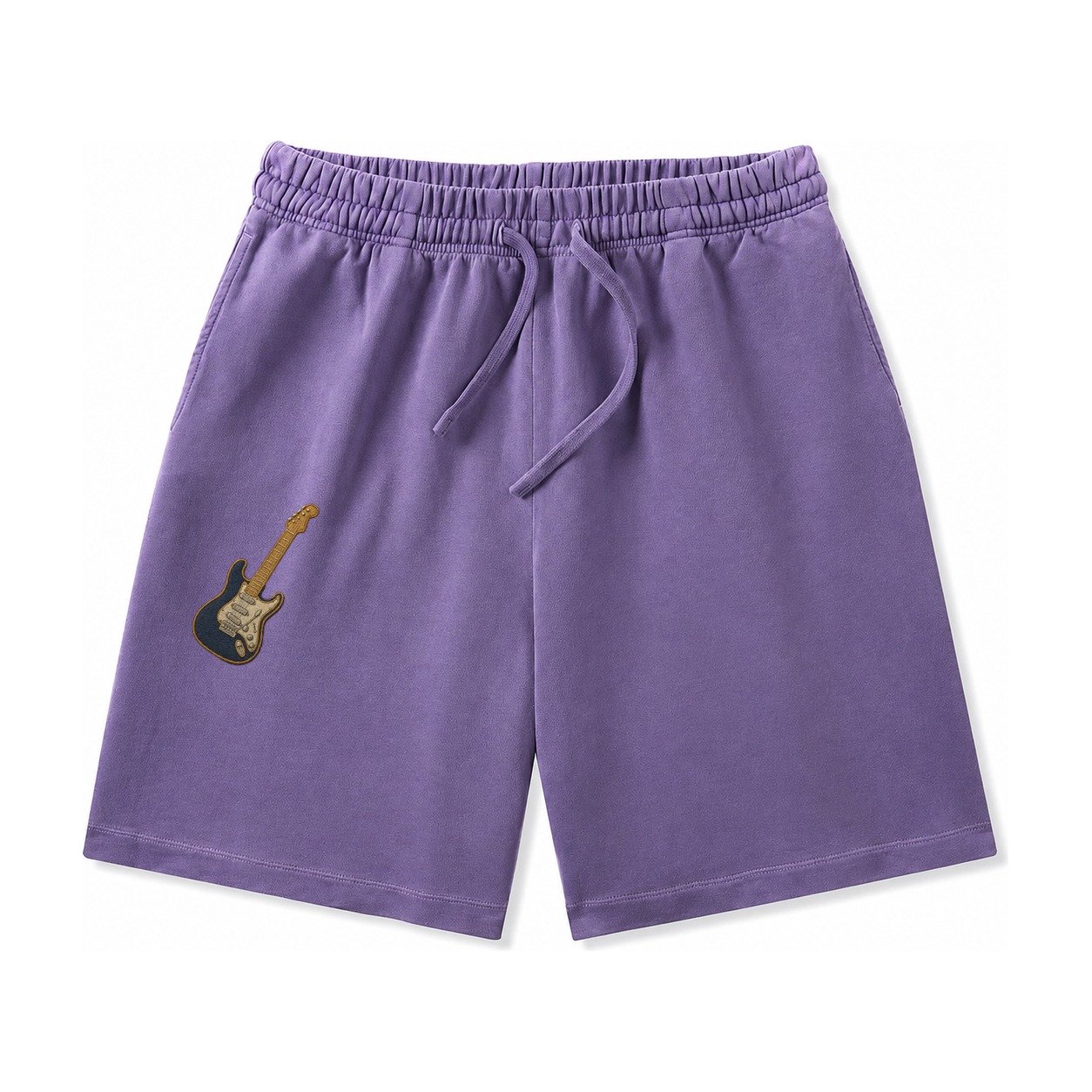 Electric Guitar Washed Shorts – Purple