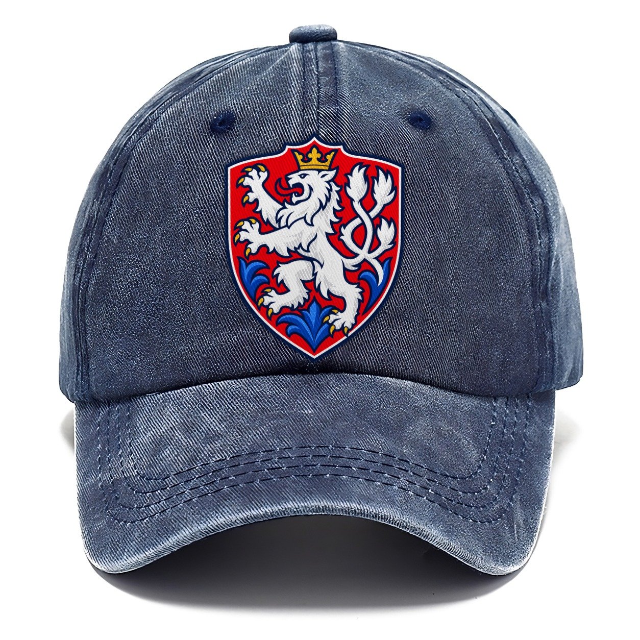 Czech Republic Minimal Emblem Country Logos Classic Cap – Twilight Navy
