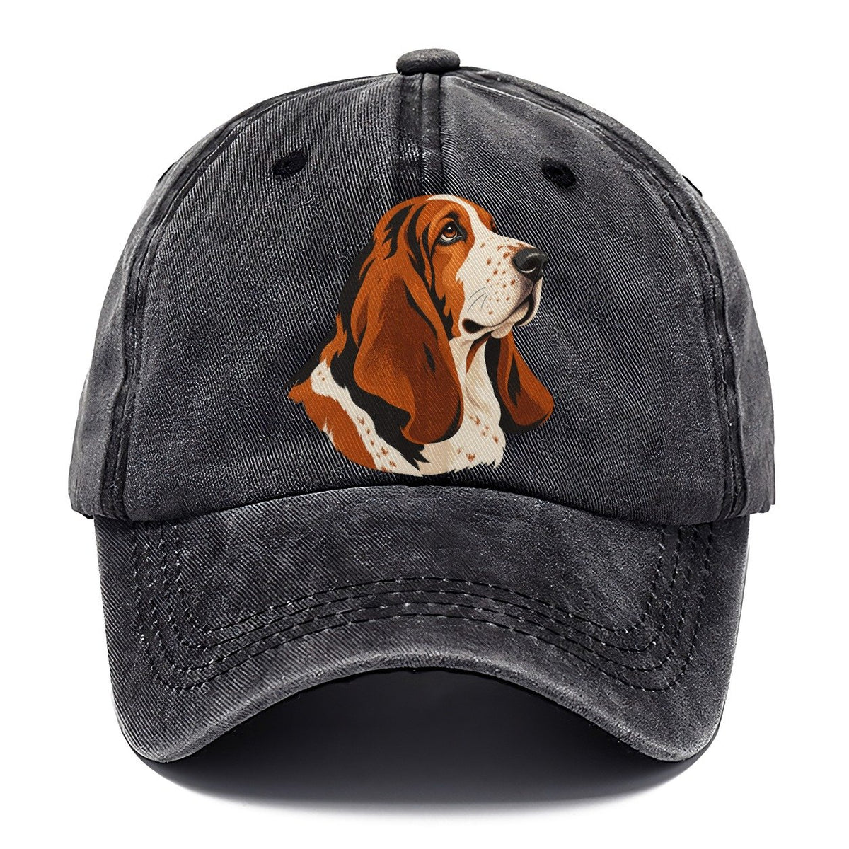 Basset Hound Portrait Classic Cap – Graphite