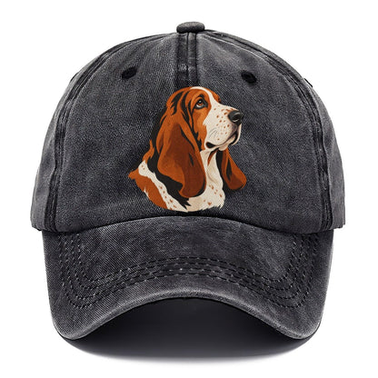 Basset Hound Portrait Classic Cap – Graphite