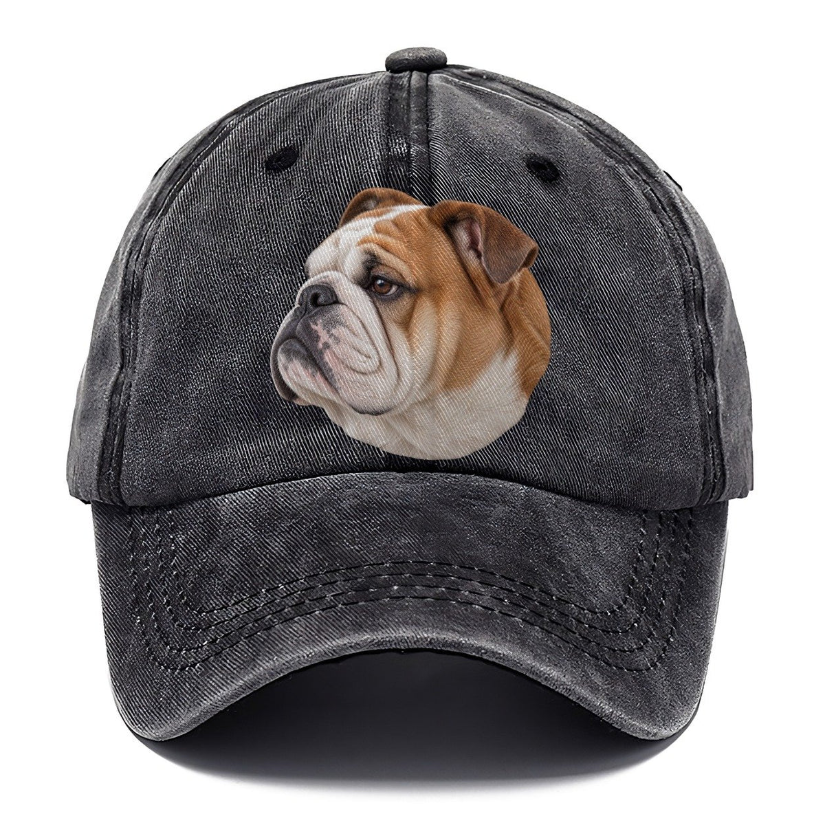 Bulldog Serious Side Profile Character Club Classic Cap – Graphite