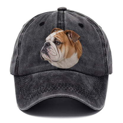 Bulldog Serious Side Profile Character Club Classic Cap – Graphite