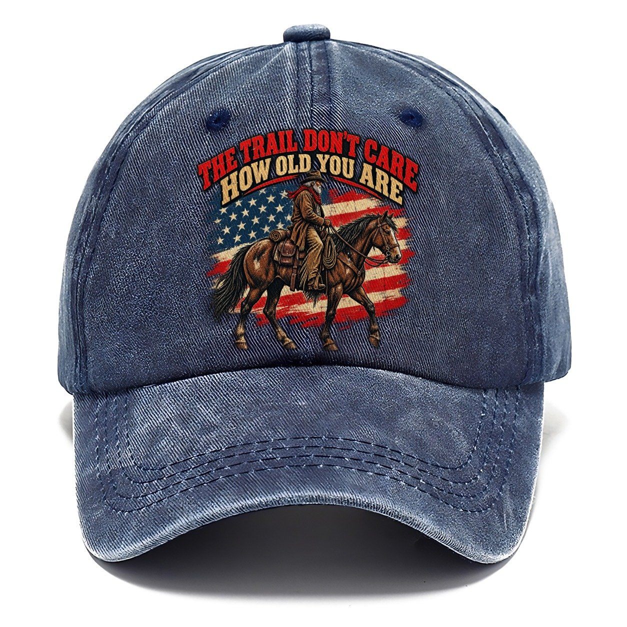 The Trail Don T Care How Old You Are Old Man Strong Classic Cap – Twilight Navy