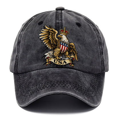 Crowned Eagle USA Shield Classic Cap – Graphite