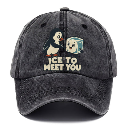 Ice To Meet You Familiar Punchlines Classic Cap – Graphite