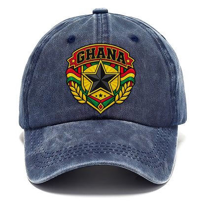 Ghana Retro Badge Country Logos Classic Cap – Twilight Navy