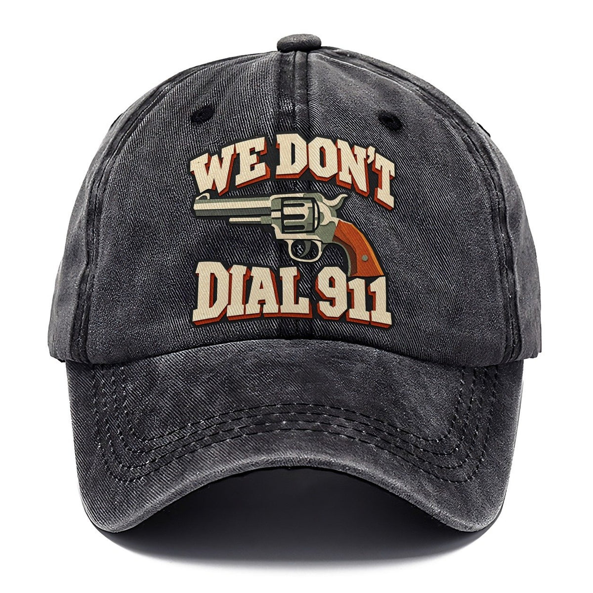 Layered Paper Cut We Don't Dial 911 Classic Cap – Graphite