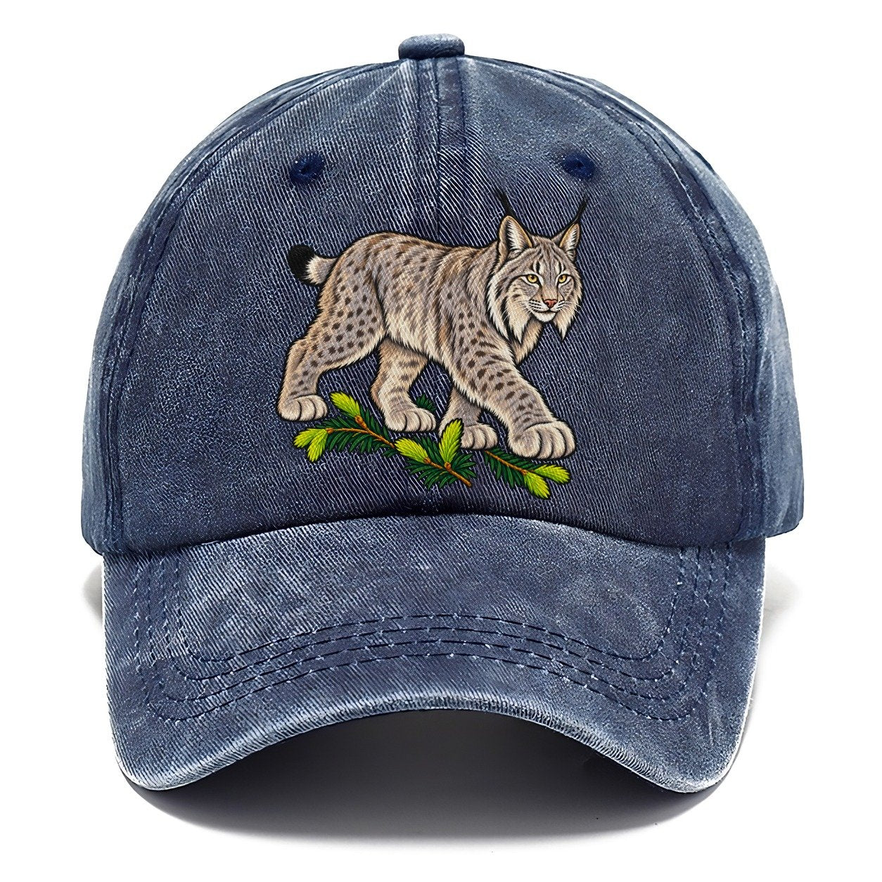 Canada Lynx And Spruce Tips Canada Cultural Icons Classic Cap – Twilight Navy