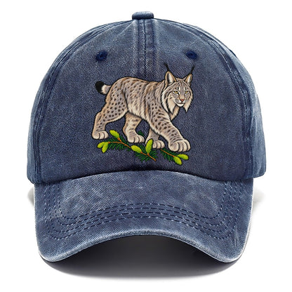 Canada Lynx And Spruce Tips Canada Cultural Icons Classic Cap – Twilight Navy