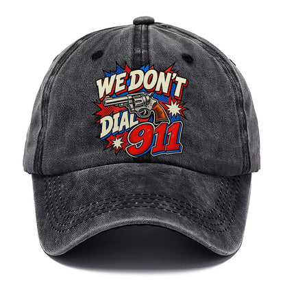 Comic Pop Burst We Don't Dial 911 Classic Cap – Graphite