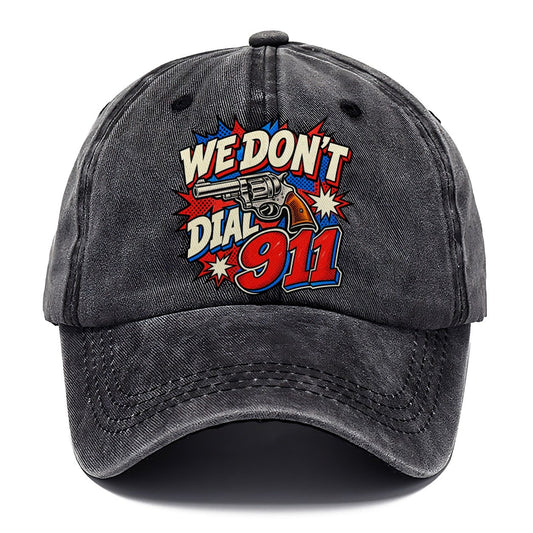 Comic Pop Burst We Don't Dial 911 Classic Cap – Graphite