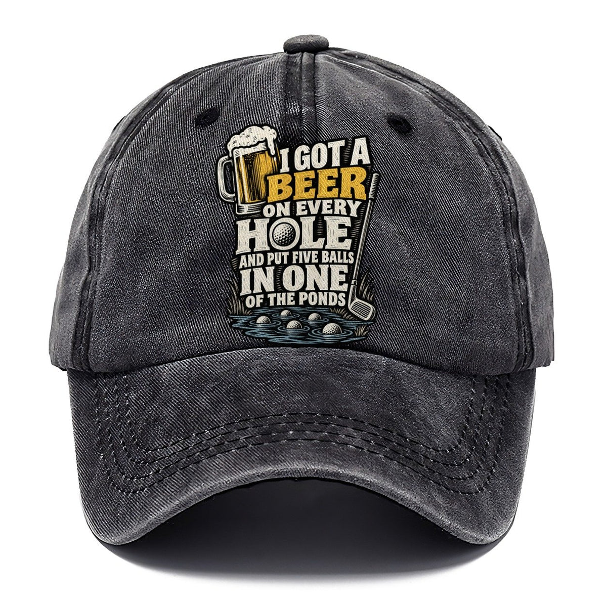 Beer on Every Hole Classic Cap – Graphite