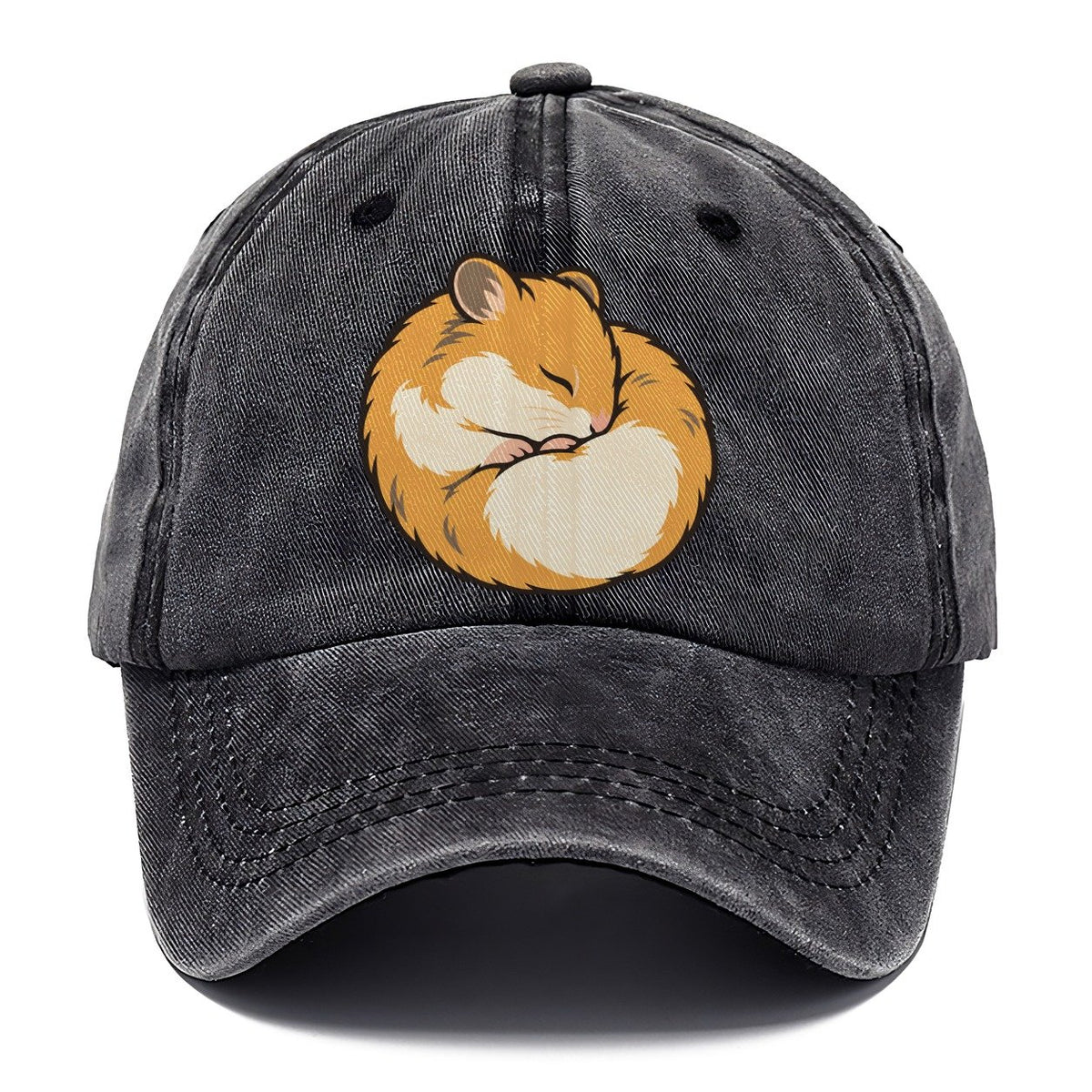 Hamster Curl Nap Small Pet Logos Classic Cap – Graphite