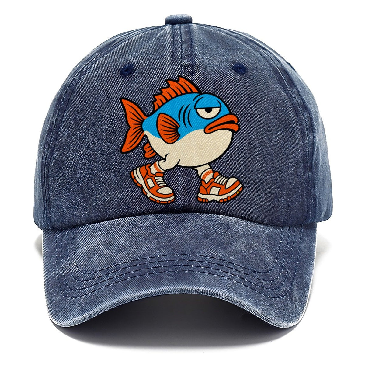 Fish With Legs Crazy Styles Classic Cap – Twilight Navy
