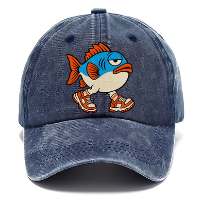 Fish With Legs Crazy Styles Classic Cap – Twilight Navy