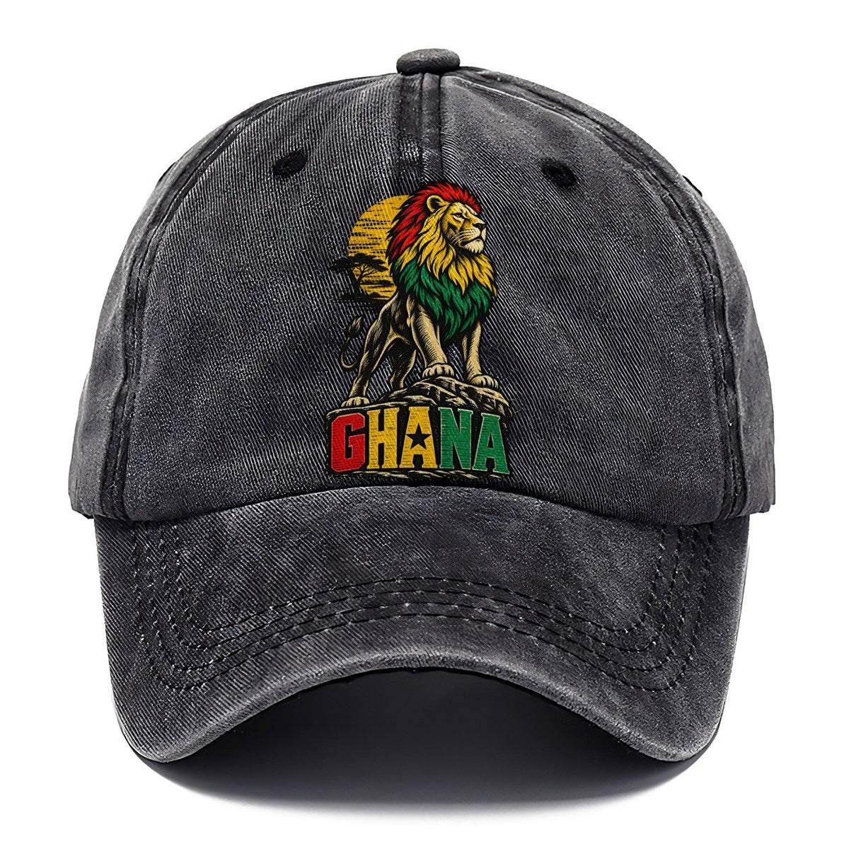 Ghana Lion Sunset Classic Cap – Graphite