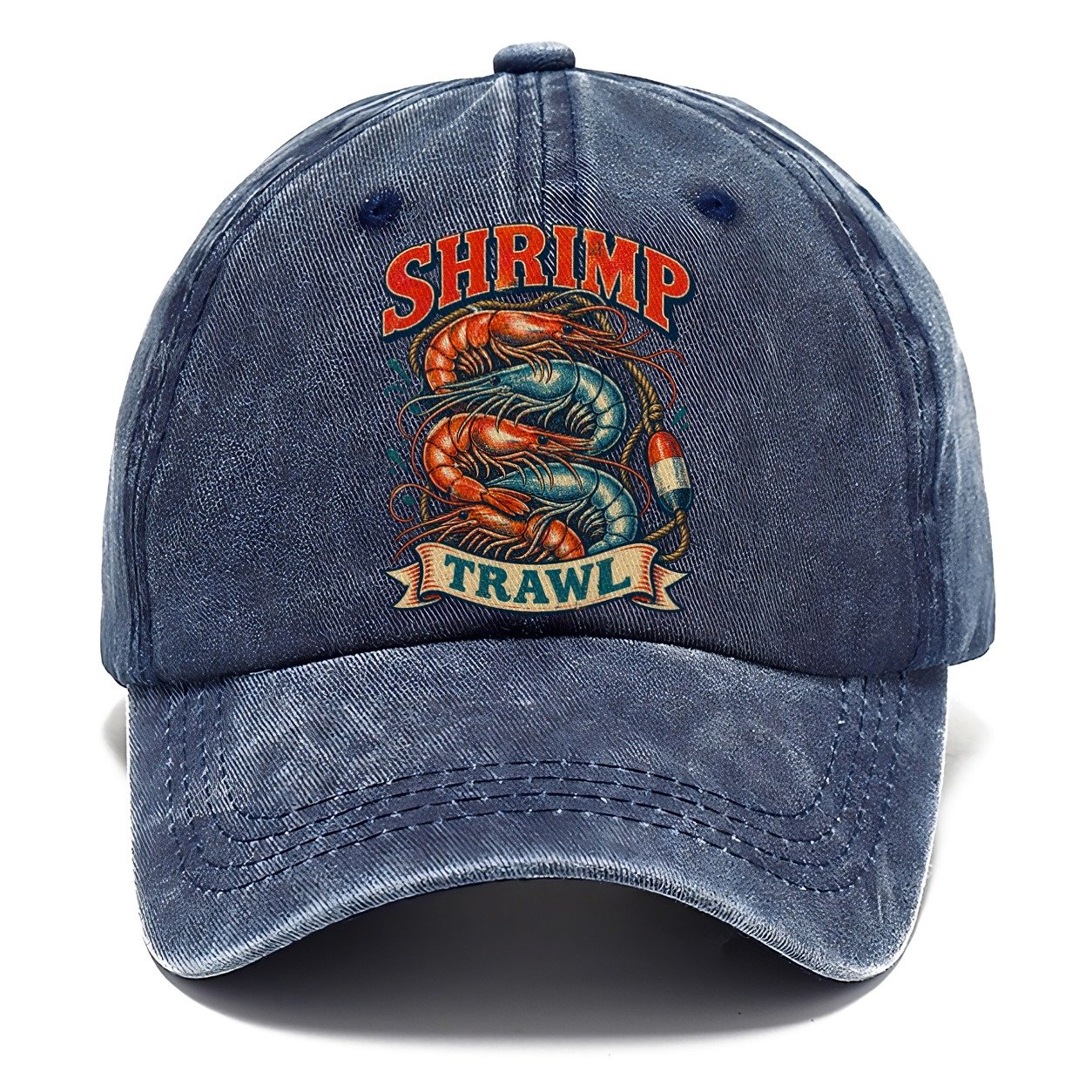 Shrimp Trawl Stack Fishing Club Classic Cap – Twilight Navy