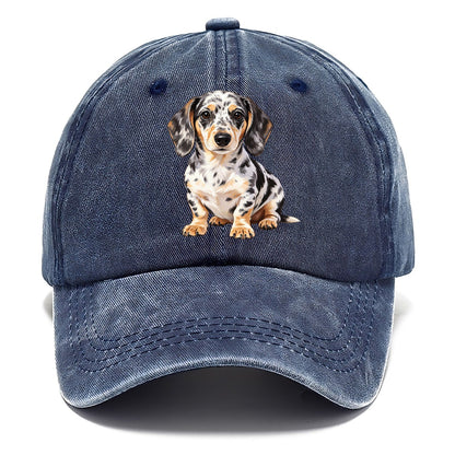 Dachshund Transparent Classic Cap – Twilight Navy
