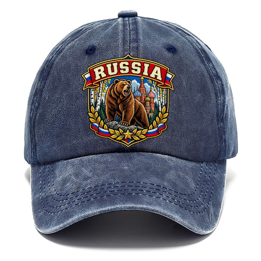 Russia Retro Badge Country Logos Classic Cap – Twilight Navy