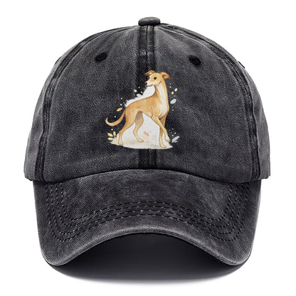 Watercolor Whippet Dog Classic Cap – Graphite