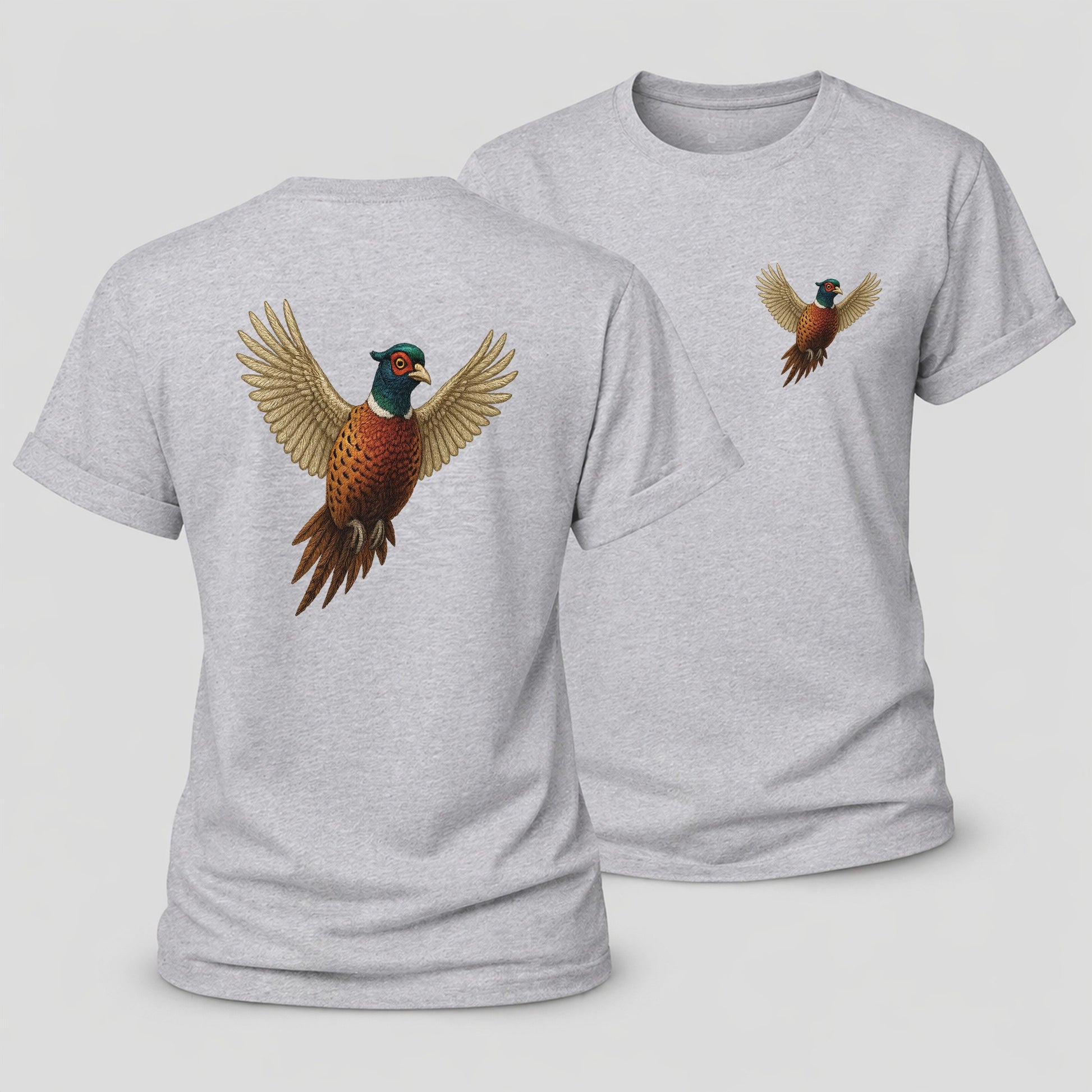 Pheasants Flight Collection Women's Cotton T-Shirt – Sport Grey