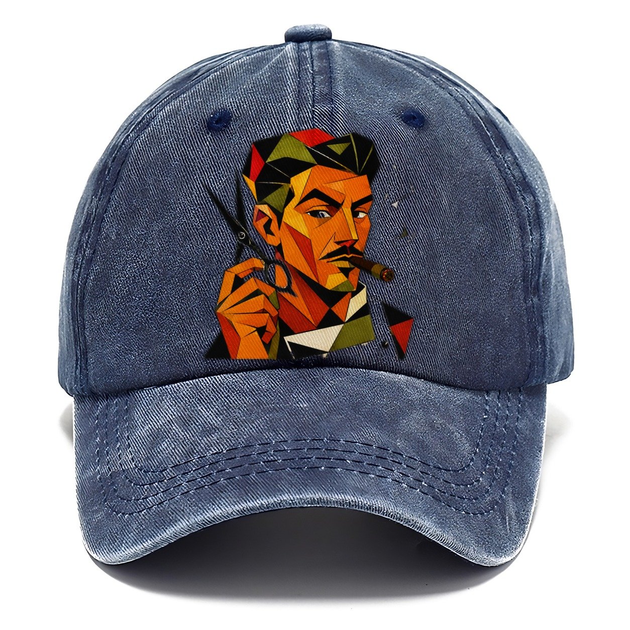 Barber Scissors Portrait Classic Cap – Twilight Navy