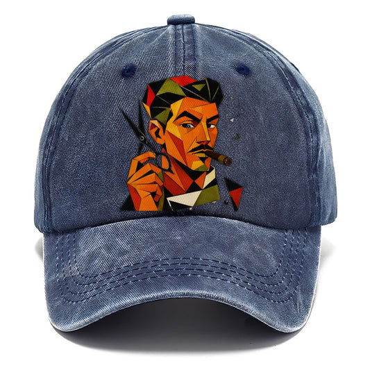 Barber Scissors Portrait Classic Cap – Twilight Navy