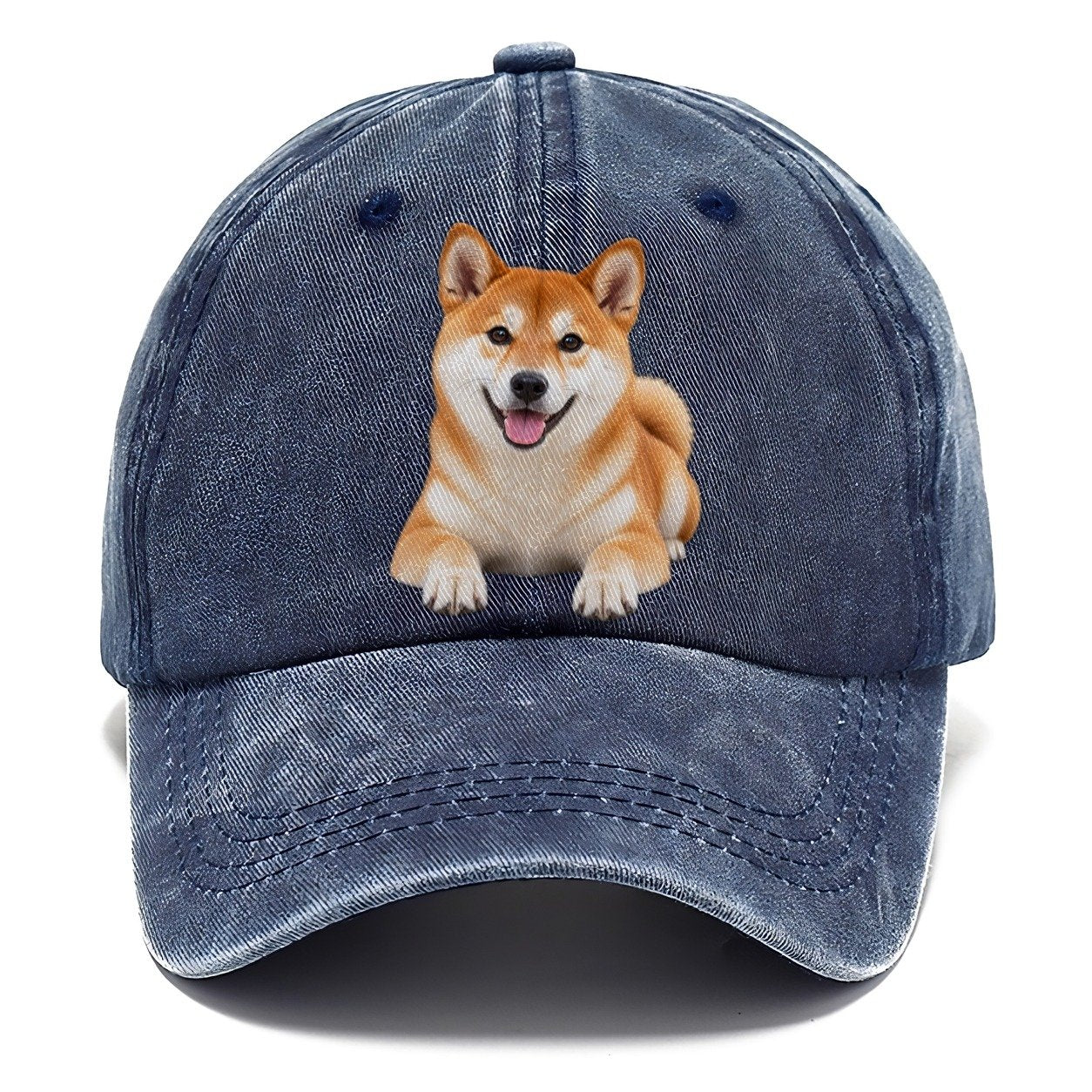 Shiba Inu Lying Down Top Breeds Classic Cap – Twilight Navy